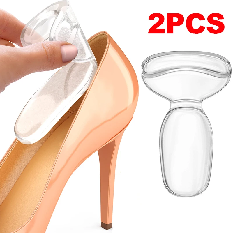 Shoe Polish Cream - แผ่นรองส้นเท้าซิลิโคน 2 ชิ้น สำหรับรองเท้าส้นสูง ป้องกันส้นเท้า ปรับขนาดรองเท้า