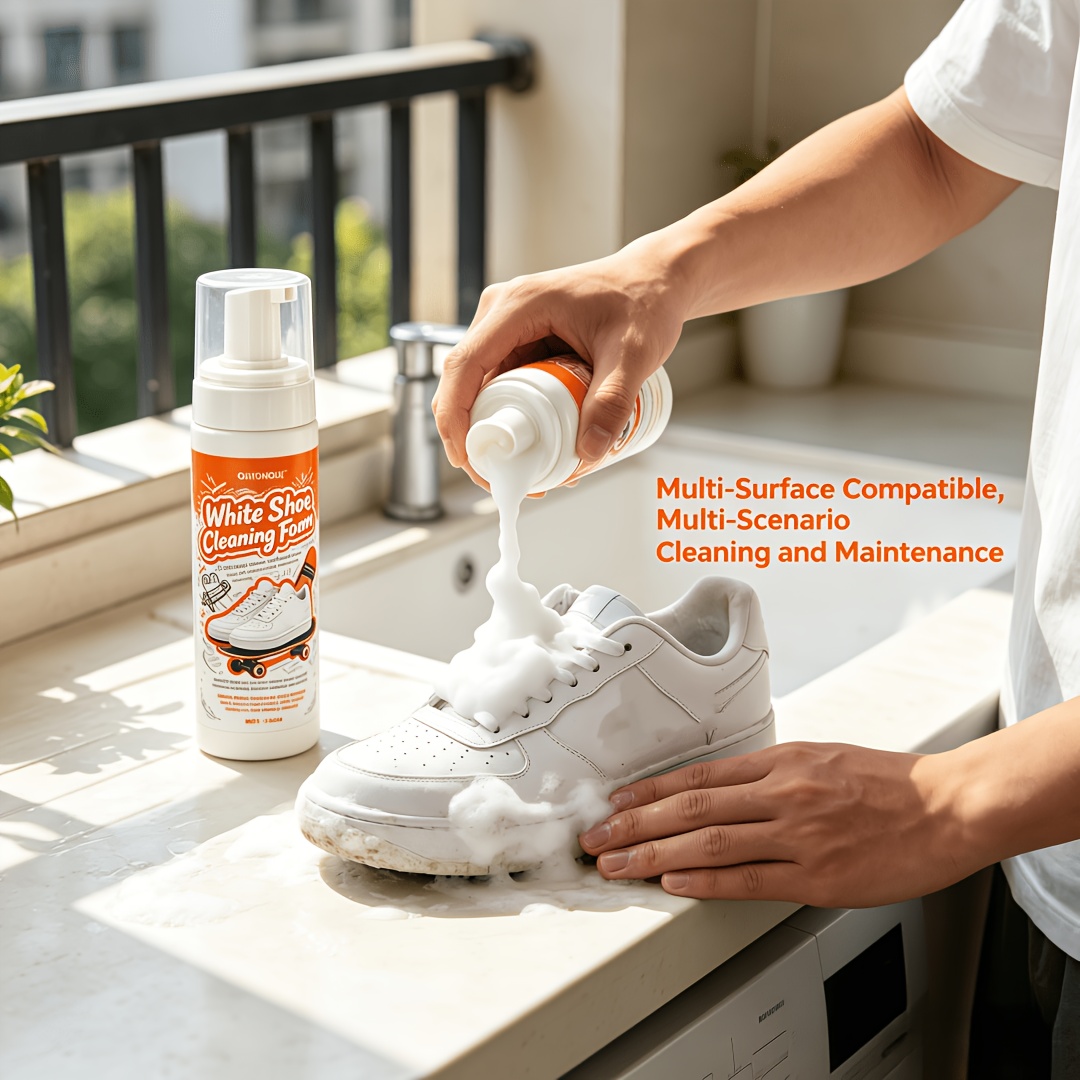 The Sneaker Care - โฟมทำความสะอาดรองเท้าสีขาวแบบพกพา ไม่ต้องล้างออก ใช้ได้กับหลายพื้นผิว สำหรับรองเท้าผ้าใบ รองเท้าหนัง นาฬิกา