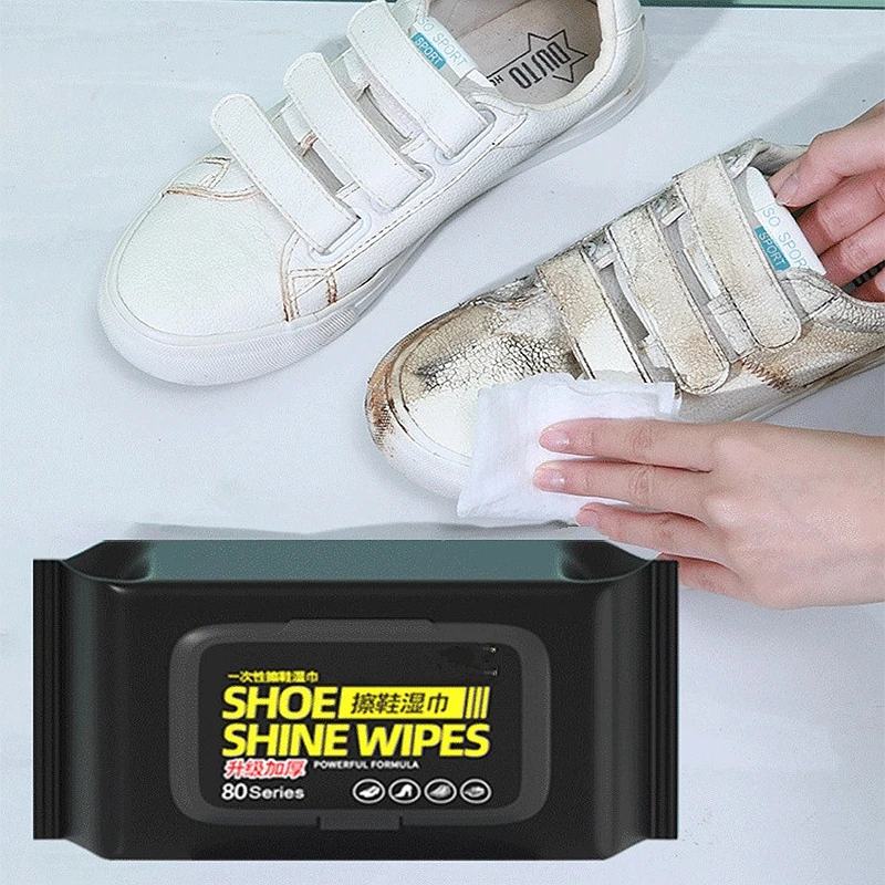 Sneaker Care Wipes - ผ้าเช็ดทําความสะอาดรองเท้ากลางแจ้งแบบพกพา - ผ้าทําความสะอาดรองเท้าผ้าใบแบบใช้แล้วทิ้งอันทรงพลัง ชุดทําความสะอาดรองเท้าสีขาวสําหรับการดูแลขณะเดินทาง