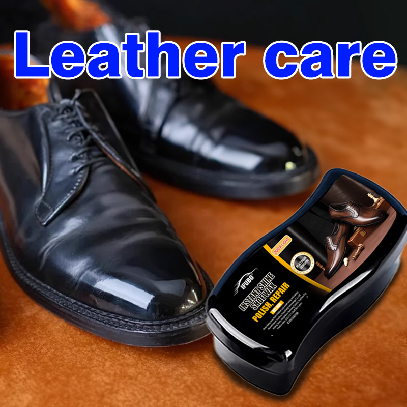 Shoe Polish Cream - ฟิฟูโบ ฟองน้ำขัดรองเท้าอินสแตนท์ ชายน์ แว็กซ์, น้ำยาขัดหนังอเนกประสงค์ไร้สี, ซ่อมแซมและดูแลรองเท้าหนัง,