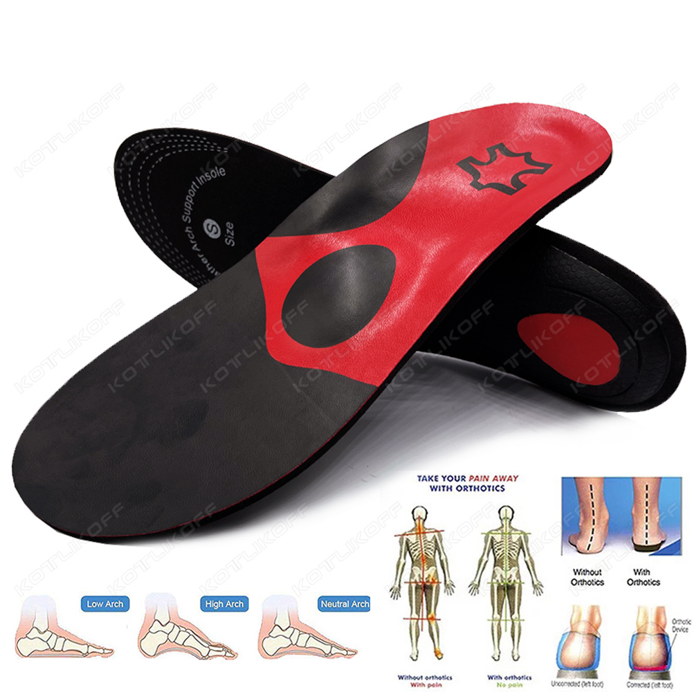 The Sneaker Care - PU หนัง Orthopedic Insole Orthotic Arch