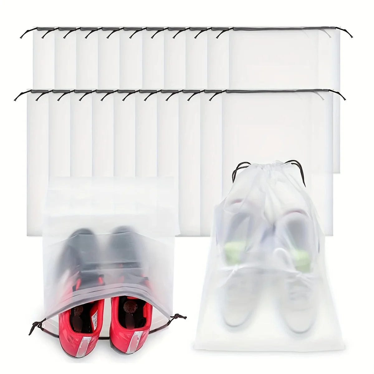 Shoe Bag Dust - [ชุดกระเป๋าใส่รองเท้าสำหรับเดินทาง] ชุดกระเป๋าใส่รองเท้าสำหรับเดินทาง 5 ใบ - กระเป๋าแบบมีเชือกน้ำหนักเบา