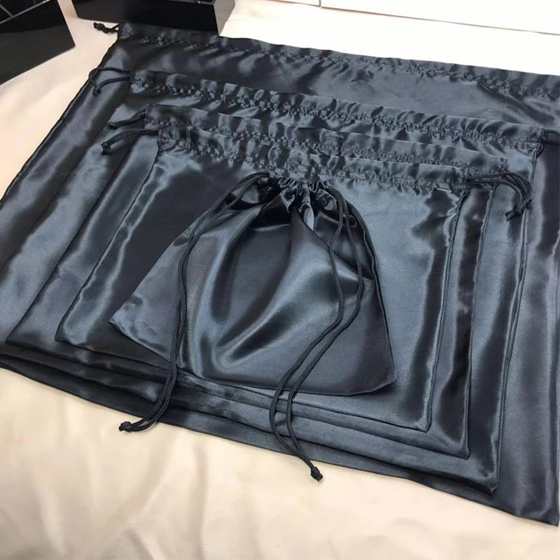 S/M/L/XL/XXL ผ้าไหมสีดําวัสดุ  - Shoe Bag Dust บทวิจารณ์และราคา